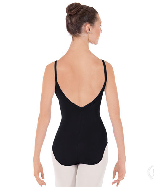 Eurotard 1064 Adult Cotton Princess Seam Camisole Leotard Black